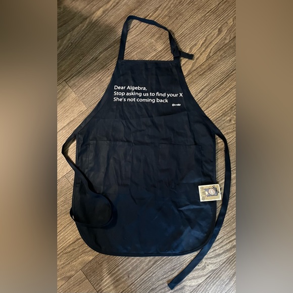 NWT Dear Algebra Dark Navy Apron ONE SIZE - Picture 2 of 4